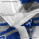 personalized air force falcons grunge streaks blue blanket best selling