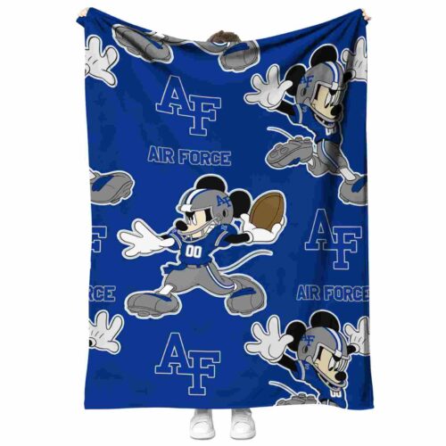 personalized air force falcons mickey blue blanket best selling