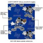 personalized air force falcons mickey blue blanket new arrival