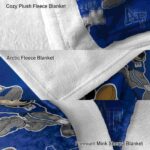 personalized air force falcons mickey blue blanket premium grade