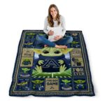 personalized akron zips baby yoda blue blanket best selling