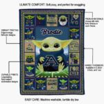 personalized akron zips baby yoda blue blanket best selling