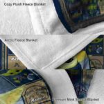 personalized akron zips baby yoda blue blanket best selling
