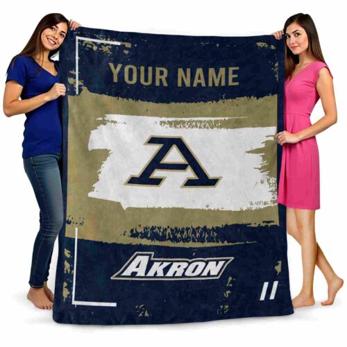 personalized akron zips paint strokes blue white blanket fashion forward