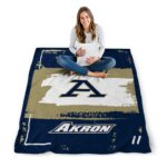 personalized akron zips paint strokes blue white blanket best selling