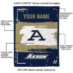 personalized akron zips paint strokes blue white blanket best selling