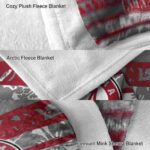personalized alabama crimson tide floral stripes crimson white blanket best selling
