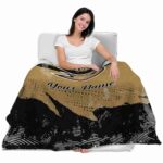 personalized anaheim ducks grunge streaks gold blanket latest model