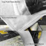 personalized appalachian state mountaineers grunge texture black white blanket best selling