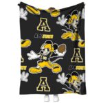 personalized appalachian state mountaineers mickey black blanket best selling