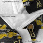 personalized appalachian state mountaineers mickey black blanket best selling
