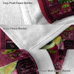 personalized arizona cardinals baby yoda red blanket premium grade