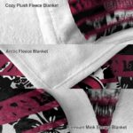 personalized arizona cardinals floral stripes red white blanket best selling