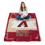 personalized arizona diamondbacks paint strokes red white blanket high quality