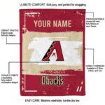 personalized arizona diamondbacks paint strokes red white blanket new arrival