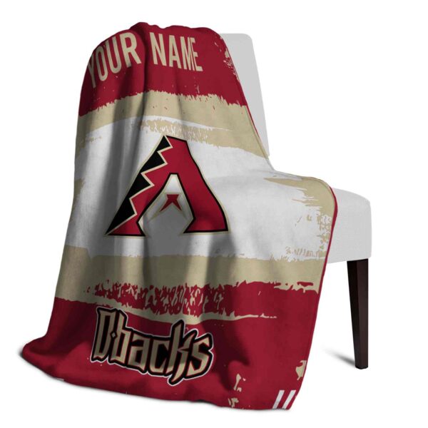 personalized arizona diamondbacks paint strokes red white blanket top rated