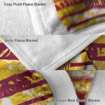 personalized arizona state sun devils floral stripes maroon white blanket best selling