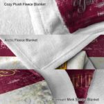 personalized arizona state sun devils grunge texture maroon white blanket best selling
