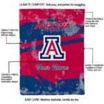 personalized arizona wildcats grunge streaks red blanket new arrival