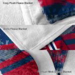 personalized arizona wildcats grunge streaks red blanket premium grade