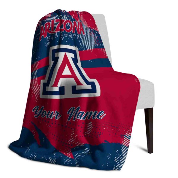 personalized arizona wildcats grunge streaks red blanket top rated