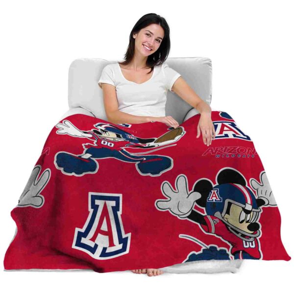 personalized arizona wildcats mickey red blanket latest model