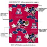 personalized arizona wildcats mickey red blanket new arrival