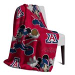 personalized arizona wildcats mickey red blanket top rated