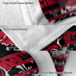 personalized arkansas state red wolves floral stripes scarlet white blanket premium grade
