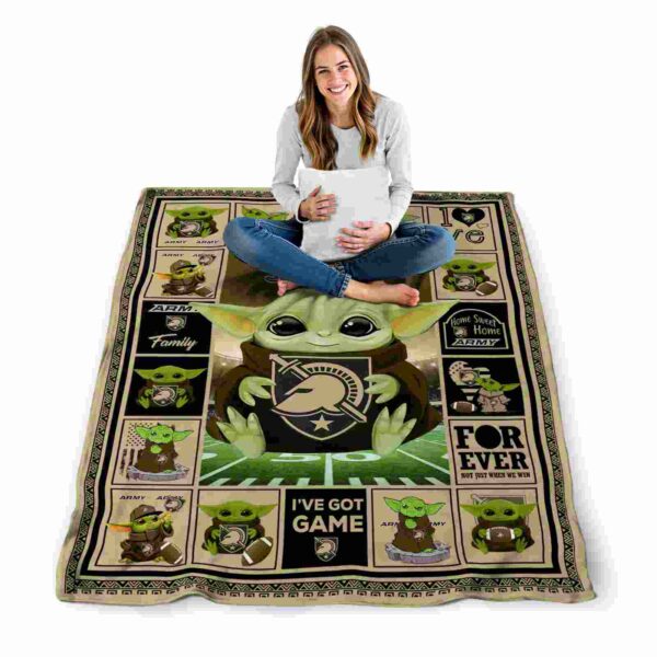 personalized army black knights baby yoda gold blanket high quality