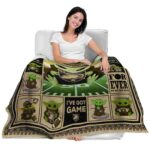 personalized army black knights baby yoda gold blanket latest model