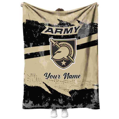 personalized army black knights grunge streaks gold blanket best selling