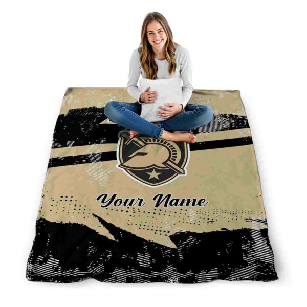 personalized army black knights grunge streaks gold blanket high quality