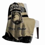 personalized army black knights grunge streaks gold blanket top rated