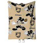 personalized army black knights mickey gold blanket best selling