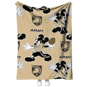 personalized army black knights mickey gold blanket best selling