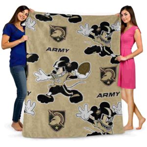 personalized army black knights mickey gold blanket fashion forward