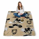 personalized army black knights mickey gold blanket high quality