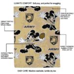personalized army black knights mickey gold blanket new arrival