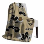 personalized army black knights mickey gold blanket top rated