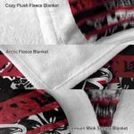 personalized atlanta falcons floral stripes red white blanket premium grade