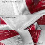 personalized atlanta hawks grunge texture red white blanket best selling