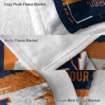 personalized auburn tigers paint strokes navy blue white blanket premium grade