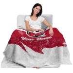 personalized ball state cardinals grunge streaks red blanket latest model