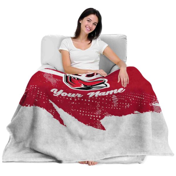 personalized ball state cardinals grunge streaks red blanket latest model