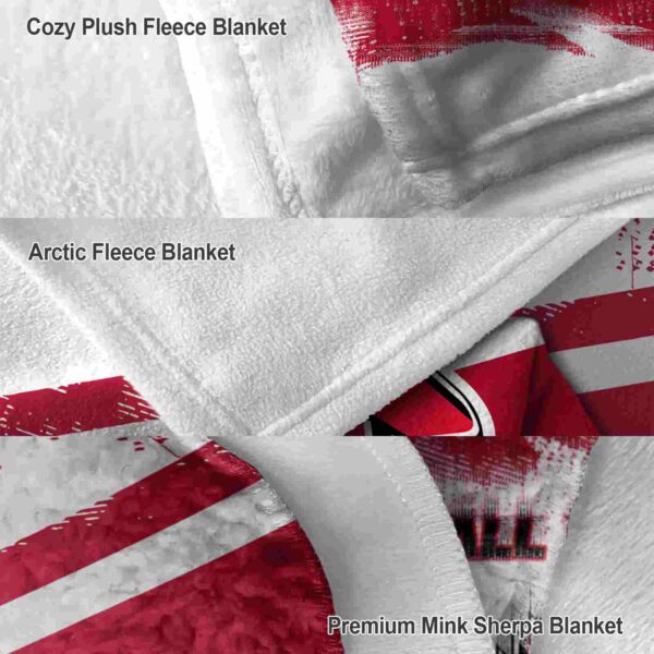personalized ball state cardinals grunge streaks red blanket premium grade