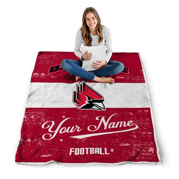 personalized ball state cardinals grunge texture red white blanket high quality