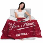 personalized ball state cardinals grunge texture red white blanket latest model