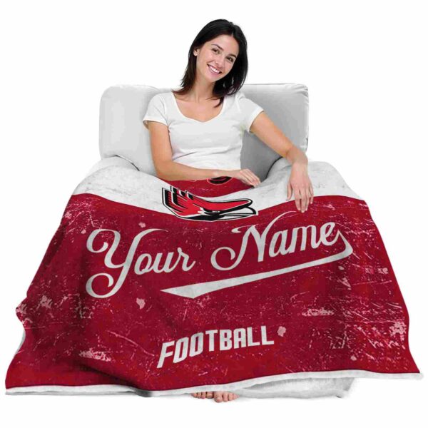 personalized ball state cardinals grunge texture red white blanket latest model