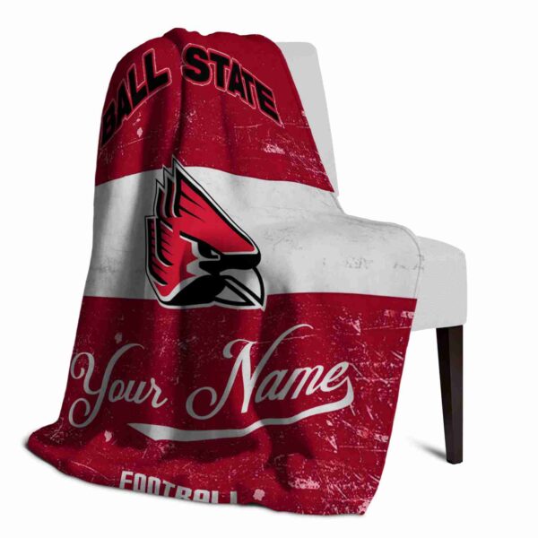 personalized ball state cardinals grunge texture red white blanket top rated
